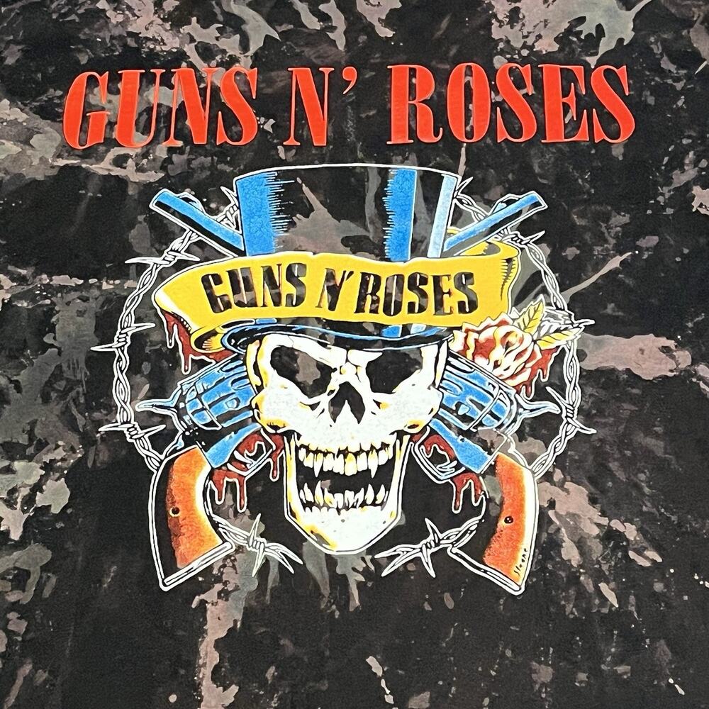 Alstyle Guns & Roses T Shirt Size Large Brown & Black Tie Dye